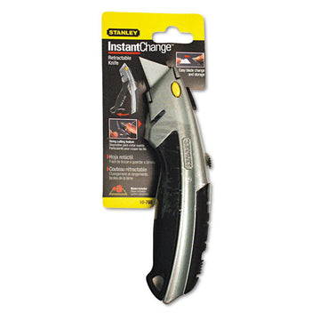 Stanley® Curved Quick-change Utility Knife, Stainless Steel Retractable Blade, 3 Blades freeshipping - TVN Wholesale